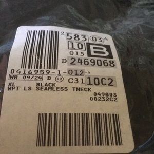 NWT, lands’ end, black XL turtleneck. Seamless